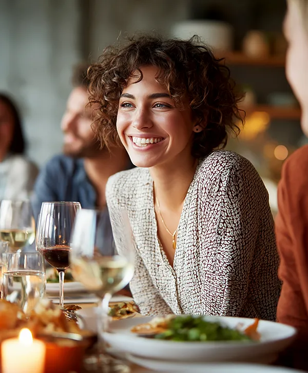 Woman feeling comfortable with her mental health journey